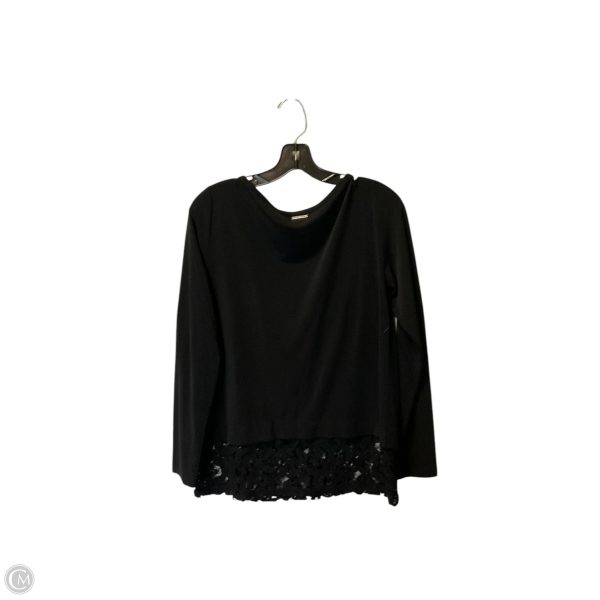 Top Long Sleeve By Michael By Michael Kors In Black, Size: M Cheap