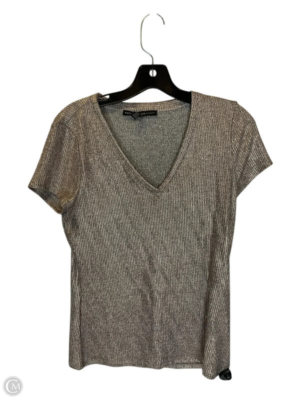 Top Short Sleeve By White House Black Market In Gold, Size: Xs For Cheap