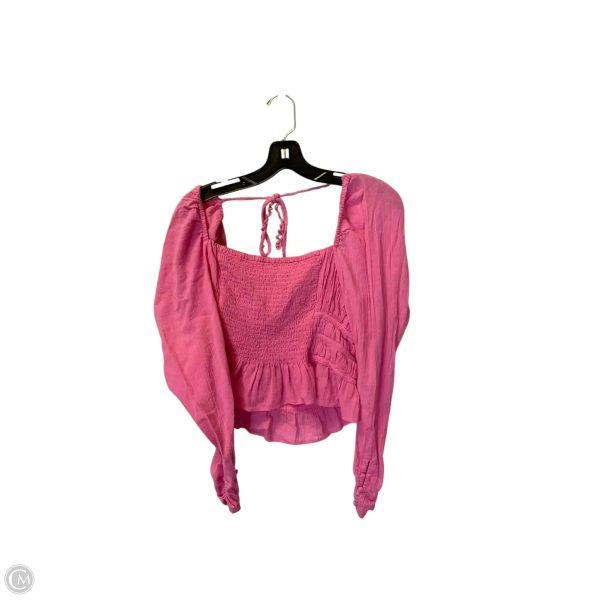 Top Long Sleeve By Free People In Pink, Size: M Online Sale - Image 2