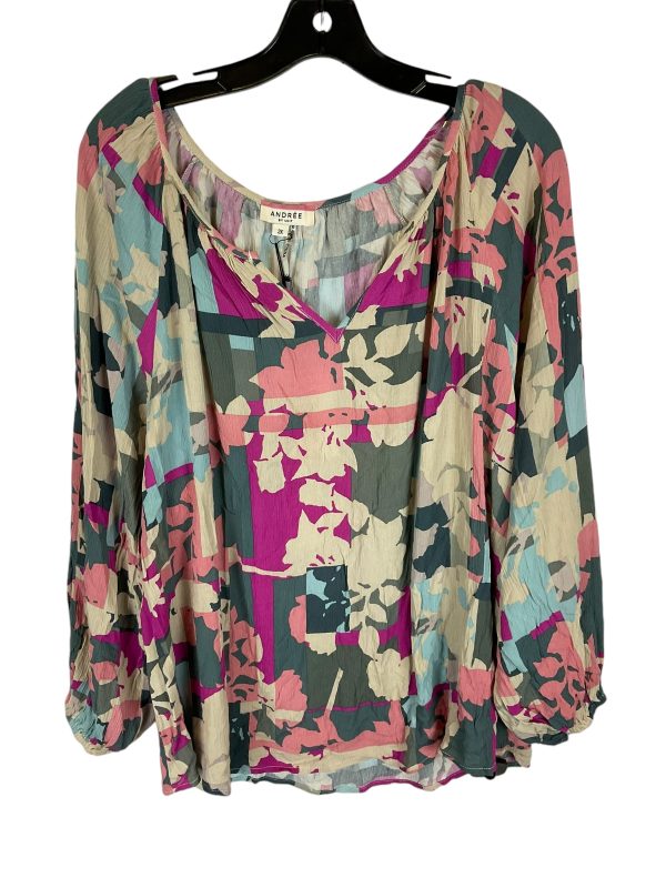 Top Long Sleeve By Andree By Unit In Multi-colored, Size: 2x Discount