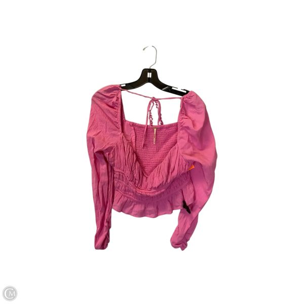 Top Long Sleeve By Free People In Pink, Size: M Online Sale