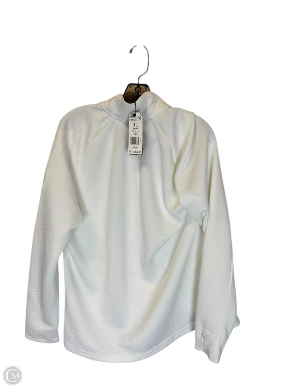 Athletic Jacket By Adidas In White, Size: Xl Supply - Image 2