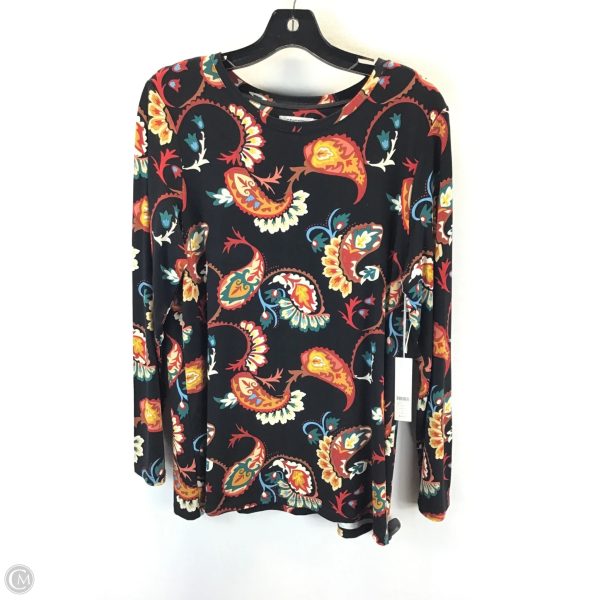 Top Long Sleeve By Chicos In Multi-colored, Size: L Cheap