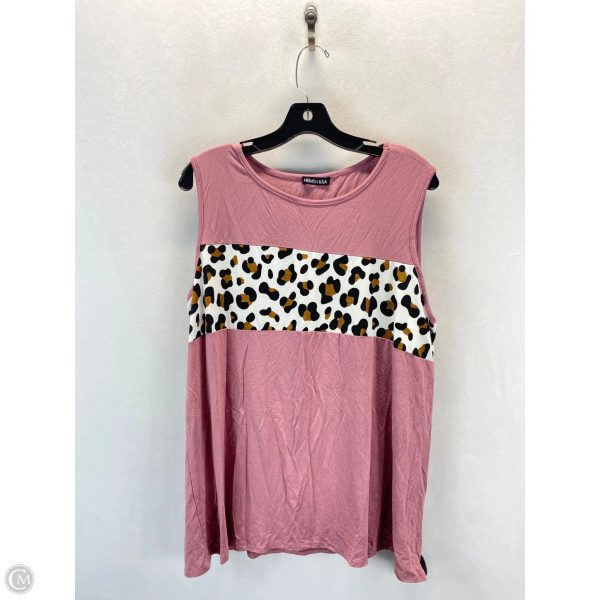 Top Sleeveless By Heimish Usa In Leopard Print, Size: 2x For Cheap