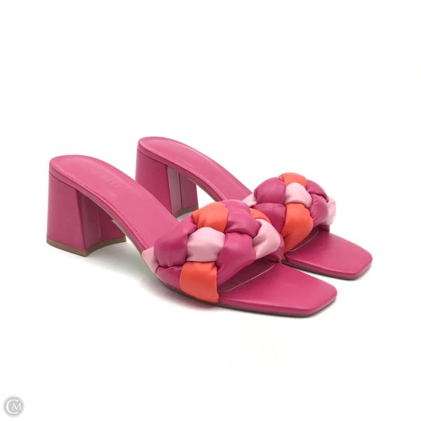 Sandals Heels Block By Nine West In Pink, Size: 9.5 Online Hot Sale